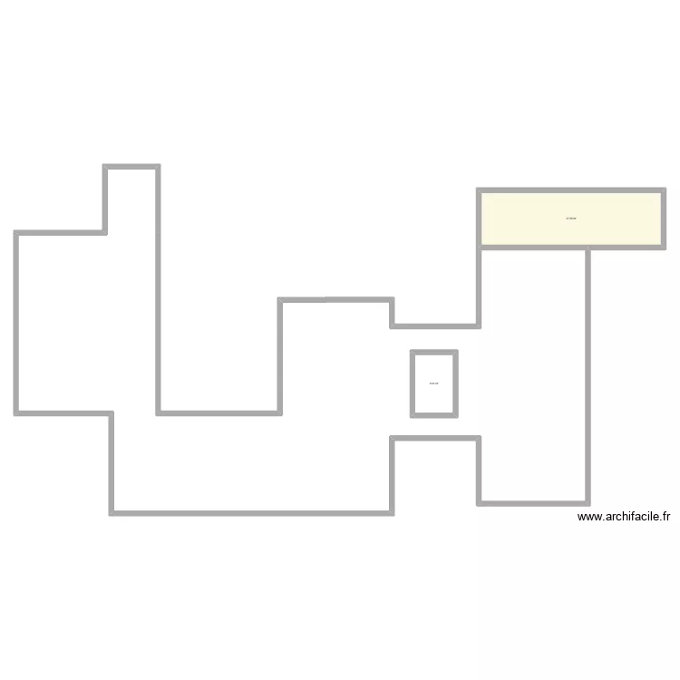 Vieux campeur. Plan de 2 pièces et 46 m²