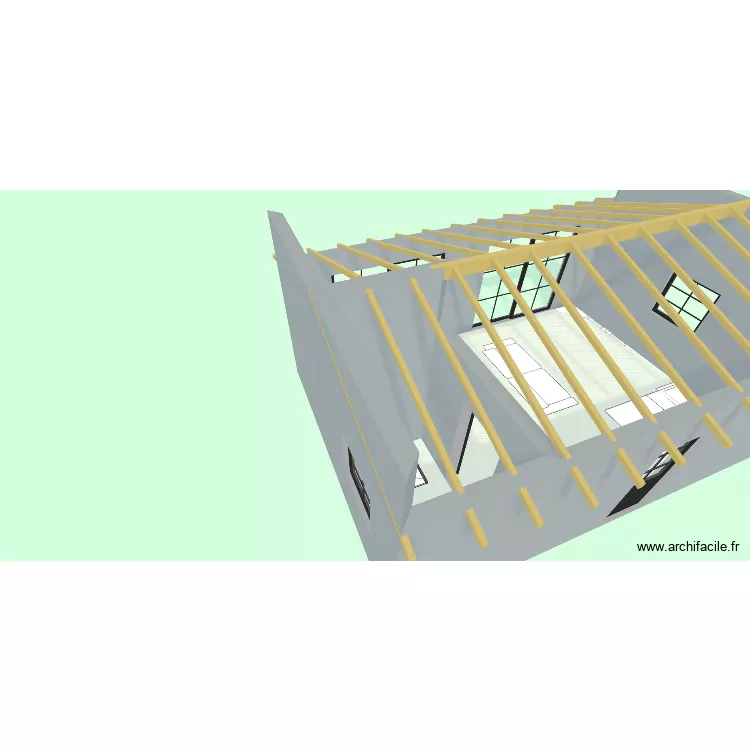 clerieux. Plan de 2  et 34 m²