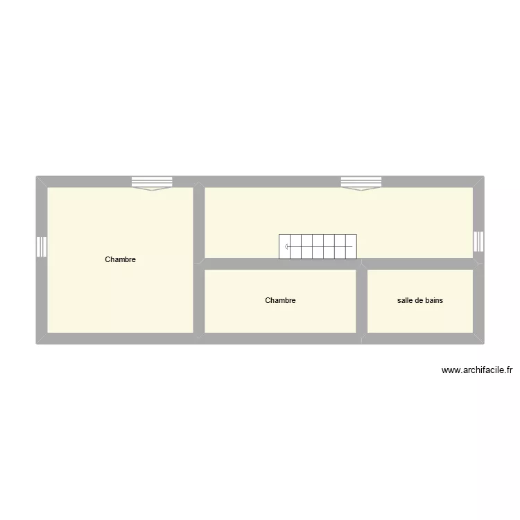 ROQUEVACE &eacute;tat initial &eacute;tage. Plan de 4 pièces et 33 m²