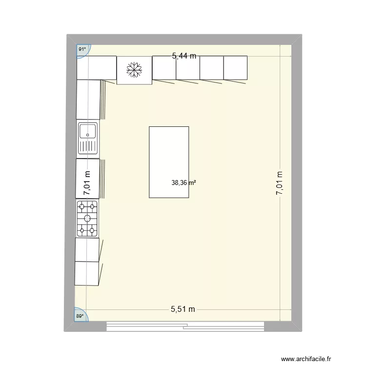 plan cuisine. Plan de 