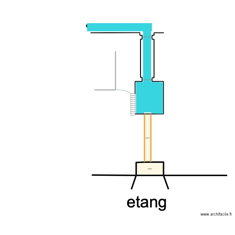 HANGARD 3. Plan de 2 pièces et 9 m2