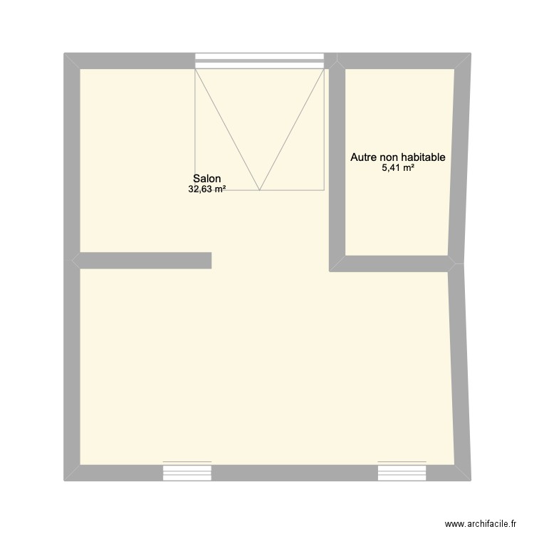 cave 3. Plan de 6 pièces et 102 m2