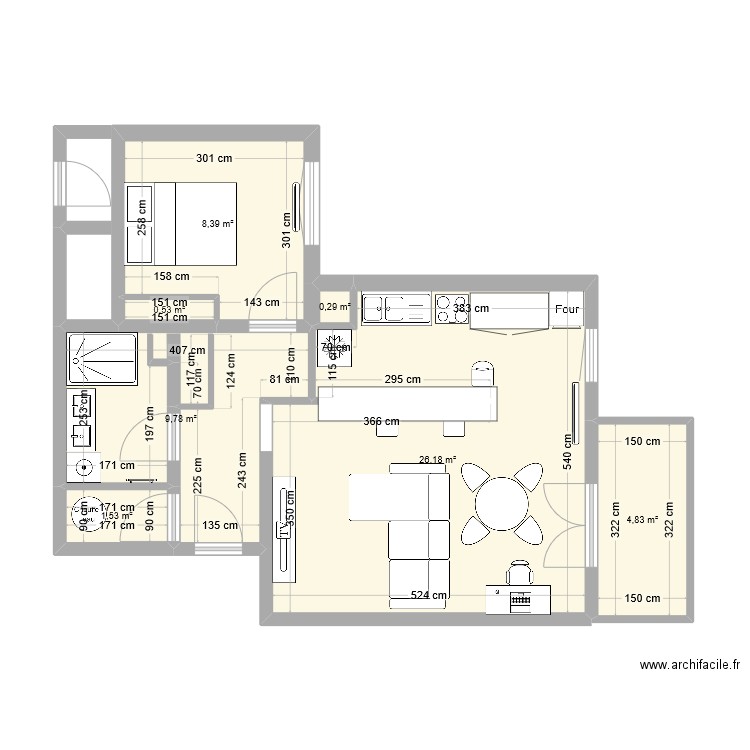 Appartement Murielle. Plan de 0 pièce et 0 m2