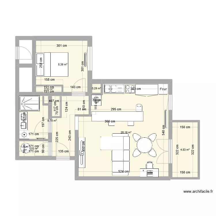 Appartement Murielle. Plan de 