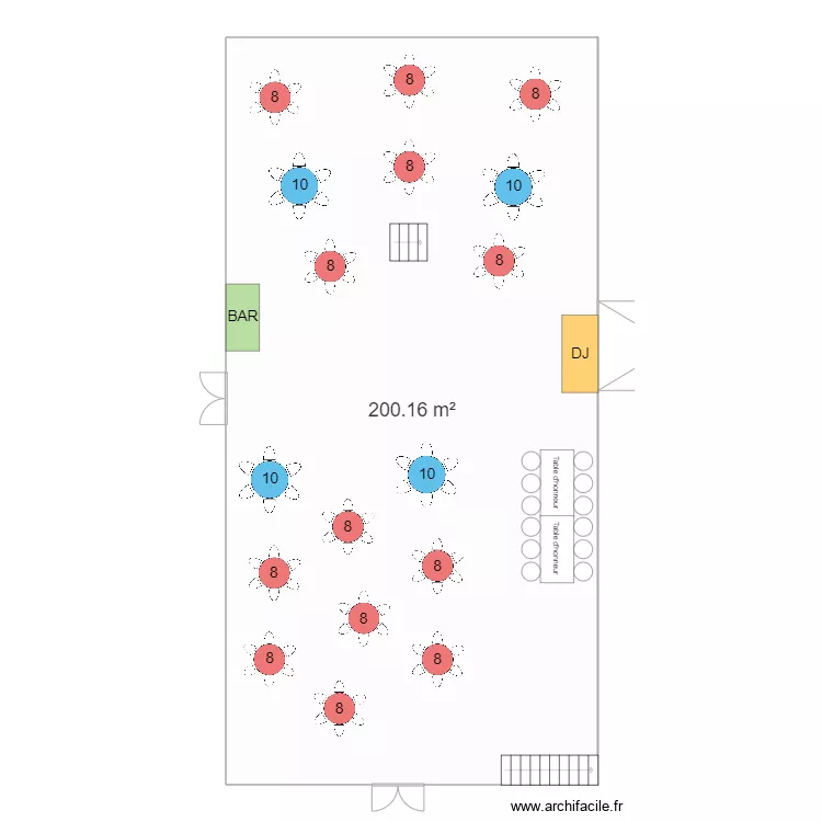 Angie & Gaetan. Plan de 1  et 200 m²