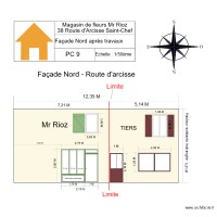 PC 9  Fa&ccedil;ade nord apr&egrave;s travaux liser&eacute; blanc