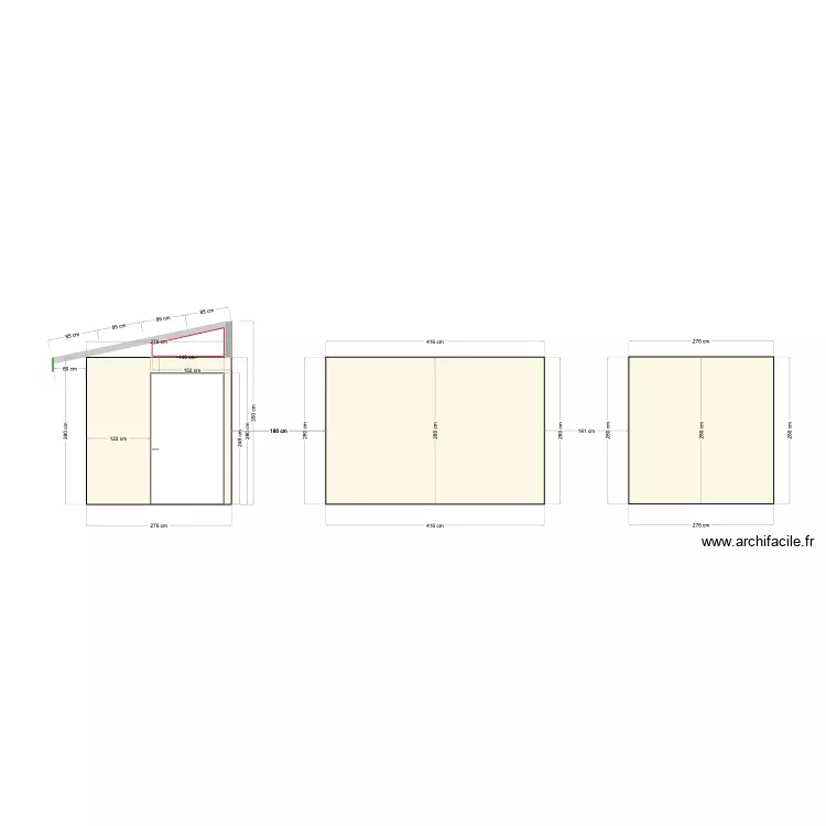 Plan fa&ccedil;ade chaudi&egrave;re. Plan de 