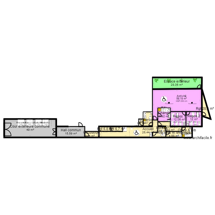 93V49F refonte projet v050124(2). Plan de 18 pièces et 256 m2