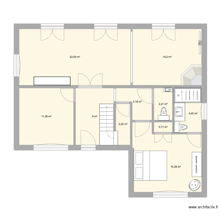 LaesAuthieux_V3. Plan de 10 pièces et 85 m2