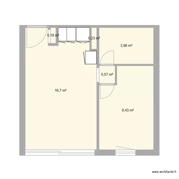 akim. Plan de 6  et 30 m²
