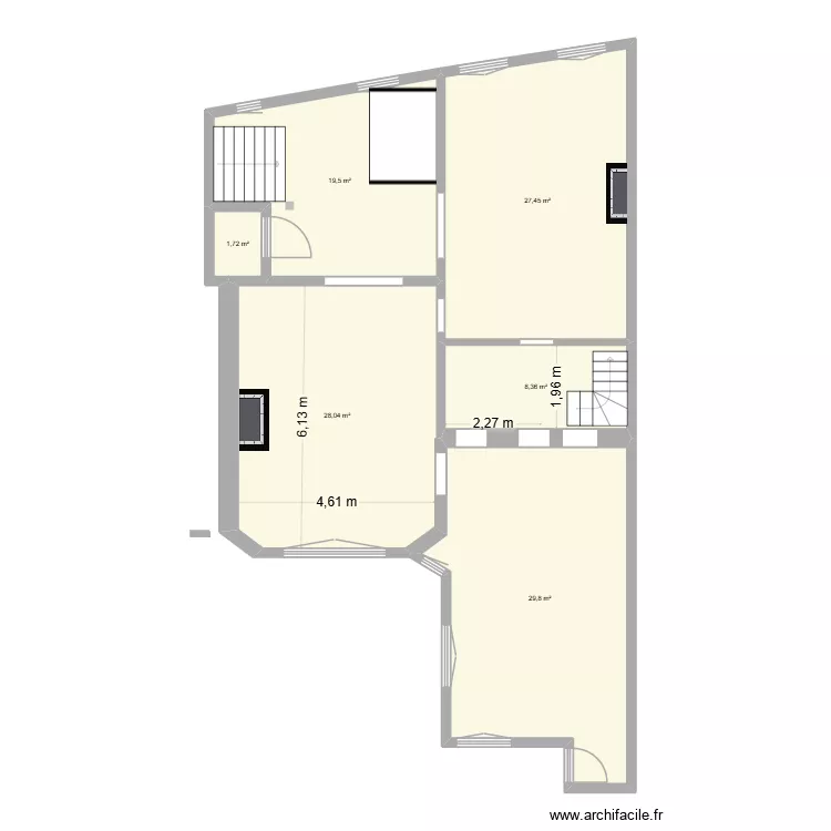 plan Dulud RDC cot&eacute; verif SAM entr&eacute;e. Plan de 