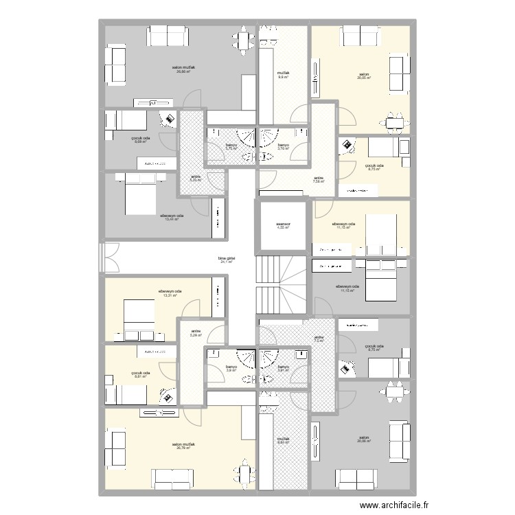 celaliye 1263/3 bahçe kat. Plan de 0 pièce et 0 m2