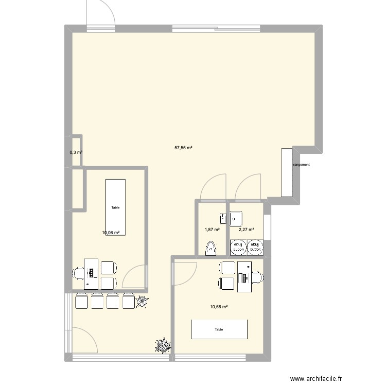 CKS-Jurbise 2. Plan de 6 pièces et 83 m2