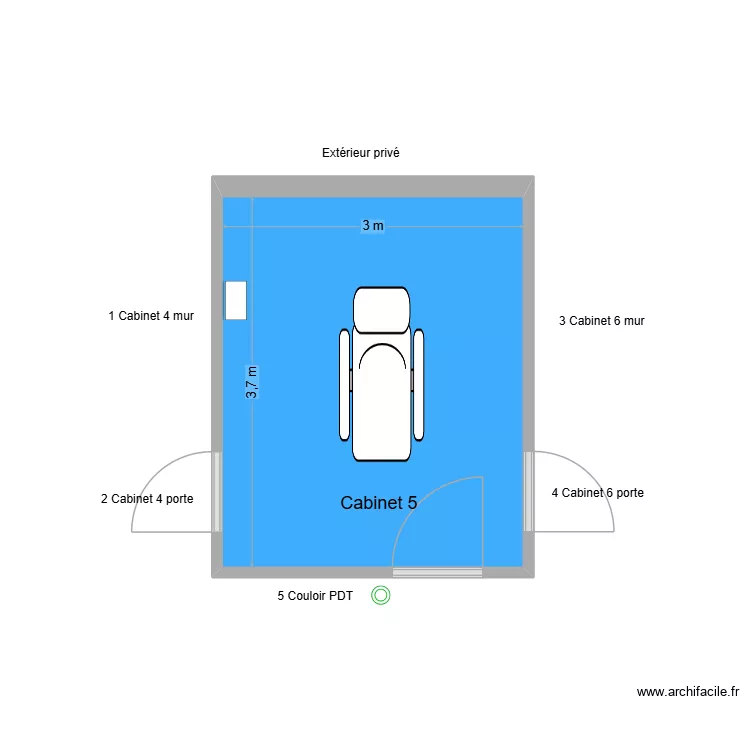 60710 Cabinet 5. Plan de 