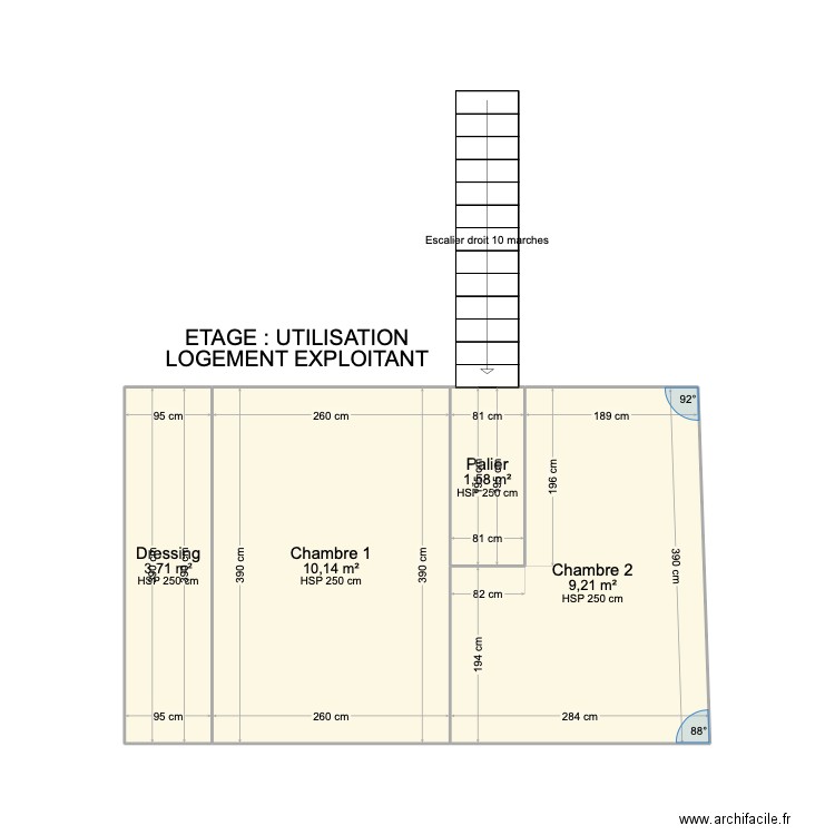 etage. Plan de 0 pièce et 0 m2