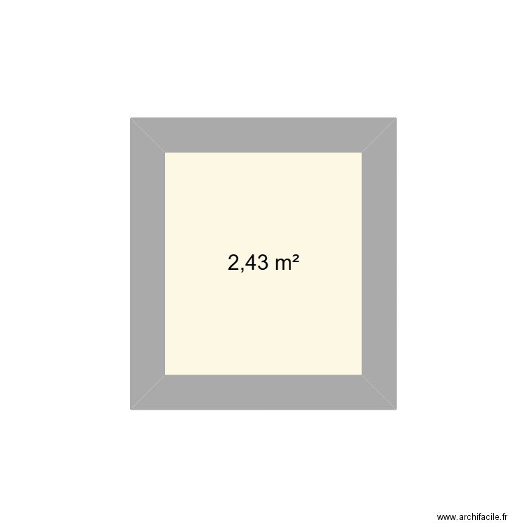 lkkkk. Plan de 1 pièce et 2 m2