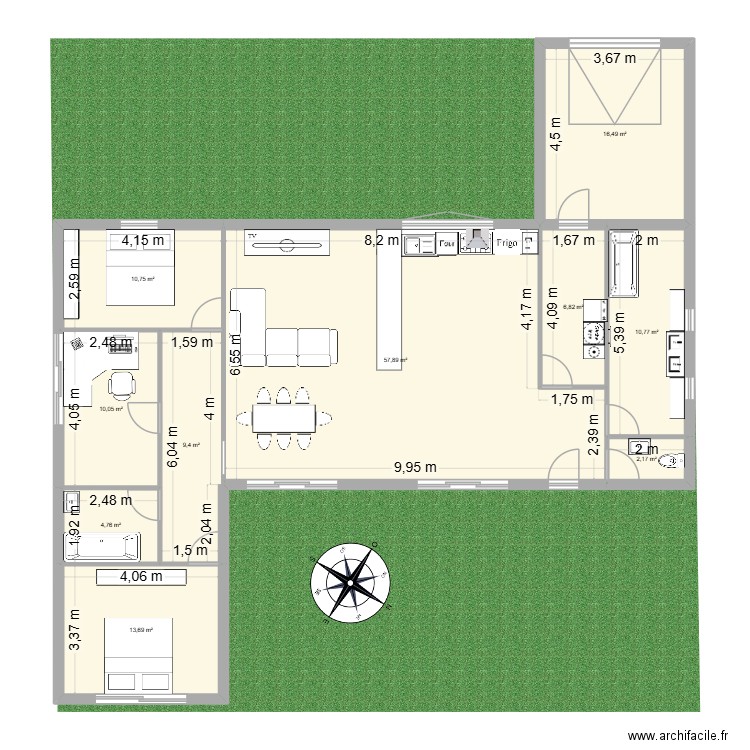 Maison hugo V2. Plan de 10 pièces et 143 m2