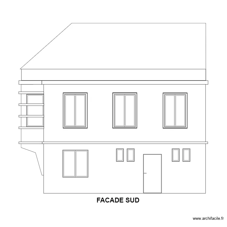 Nico facade sud. Plan de 