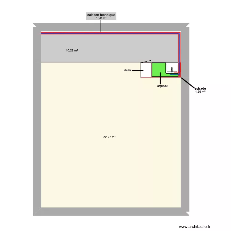 adaptation estrade. Plan de 4 et 66 m² adaptation estrade. Plan de 4 et 66 m²