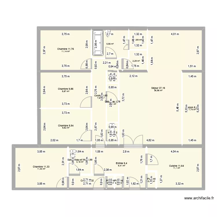 23 Quai Gambetta. Plan de 0 pièce et 0 m2