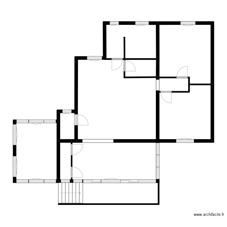 Chalet de mes couilles. Plan de 6 pièces et 59 m2