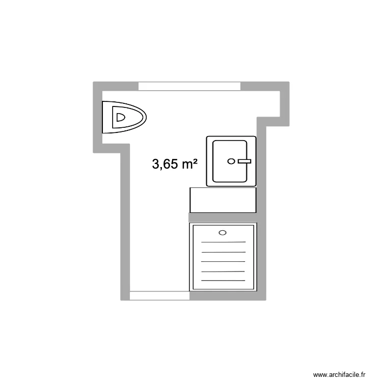 Projet Gambetta. Plan de 1 et 4 m² Projet Gambetta. Plan de 1 et 4 m²