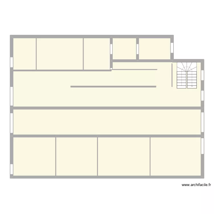 batiment. Plan de 6  et 179 m²