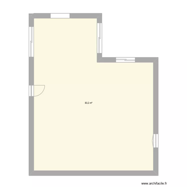 petite maison. Plan de 1  et 83 m²