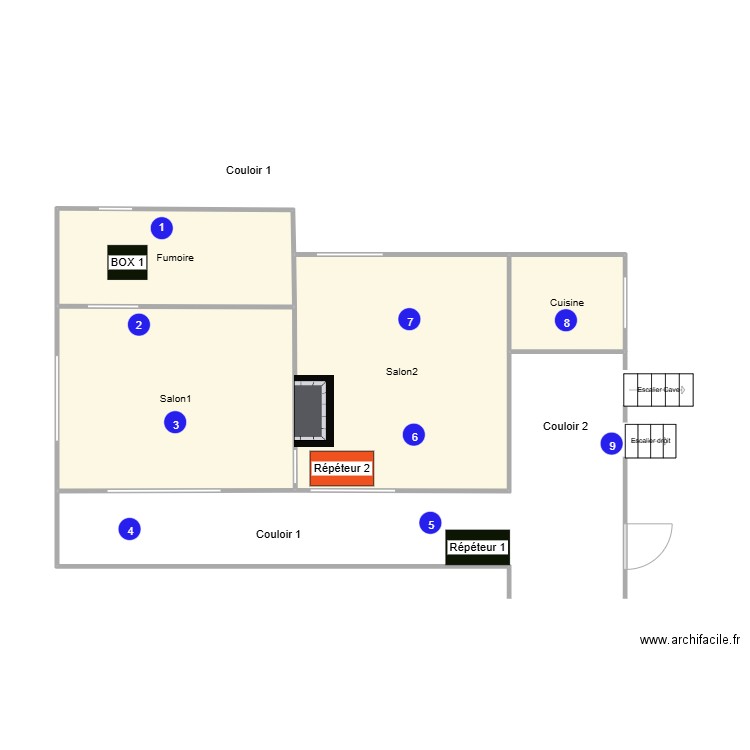 Maison test 2 RDC. Plan de 4 pièces et 39 m2