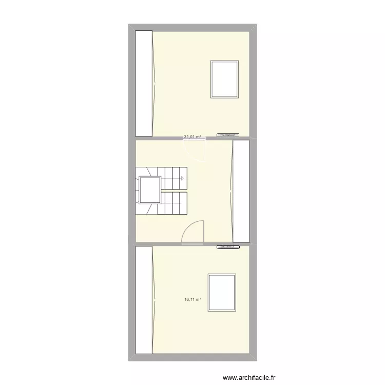Eric THOMAS RDC existant. Plan de 8  et 171 m²