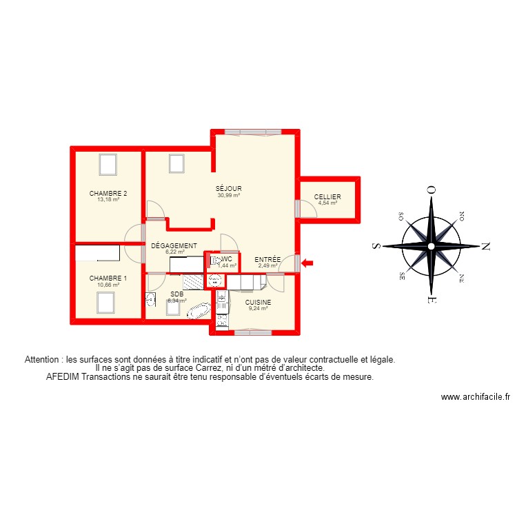 BI 20782 -. Plan de 16 pièces et 117 m2