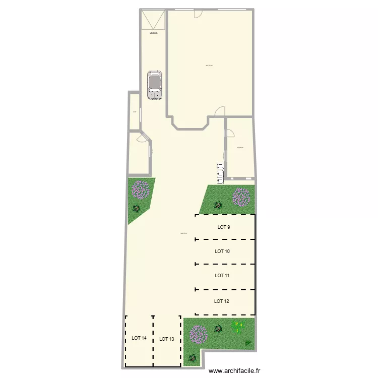 PARKING LOTS 9 &agrave; 14. Plan de 