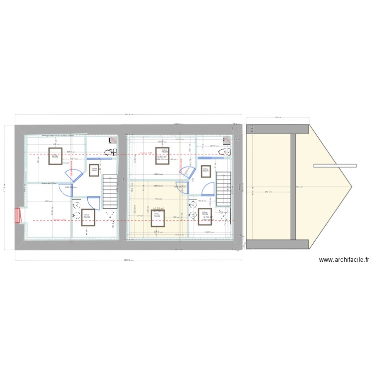 Location Maguy E. Plan de 6 pièces et 182 m2