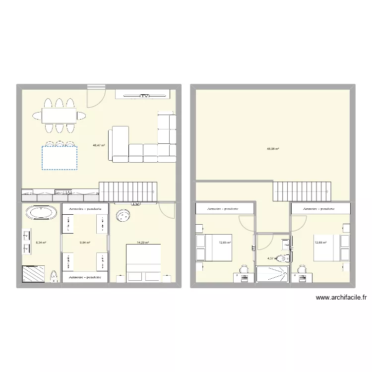 LOFT F4 - F5 . Plan de 