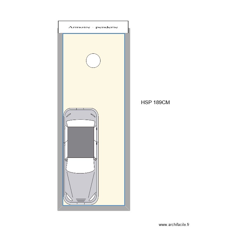 garage rp. Plan de 1 pièce et 24 m2