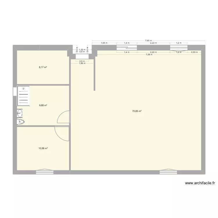 Maison SST. Plan de 4  et 99 m²