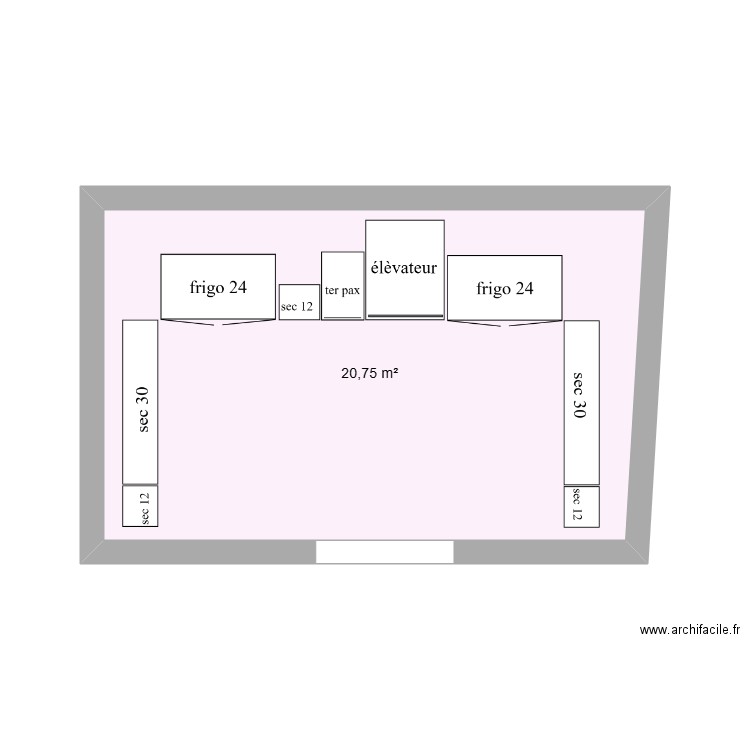 hodge luis. Plan de 1 pièce et 21 m2