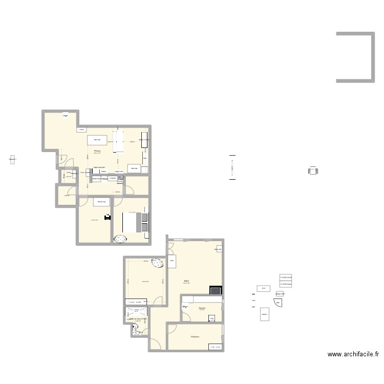 test. Plan de 11 pièces et 160 m2