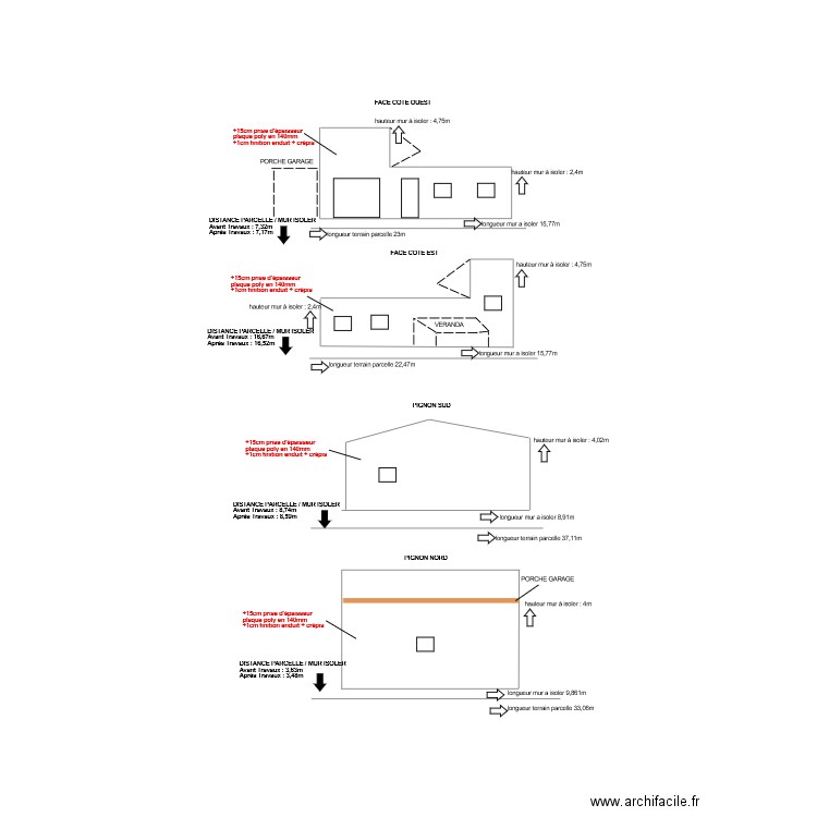 plan en coupe . Plan de 0 pièce et 0 m2