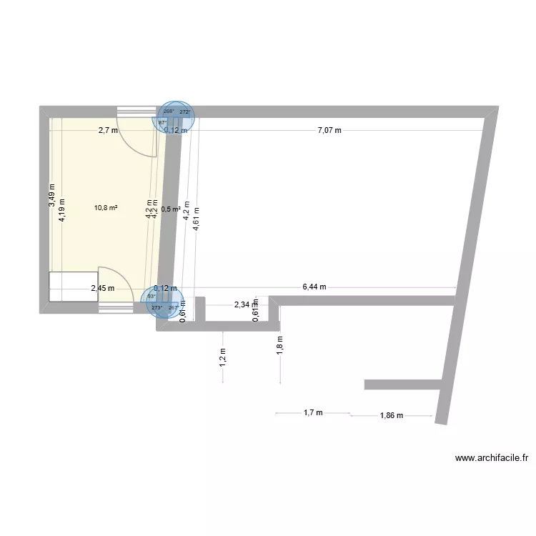 Cuisine_sds_sdb. Plan de 2 et 11 m² Cuisine_sds_sdb. Plan de 2 et 11 m²