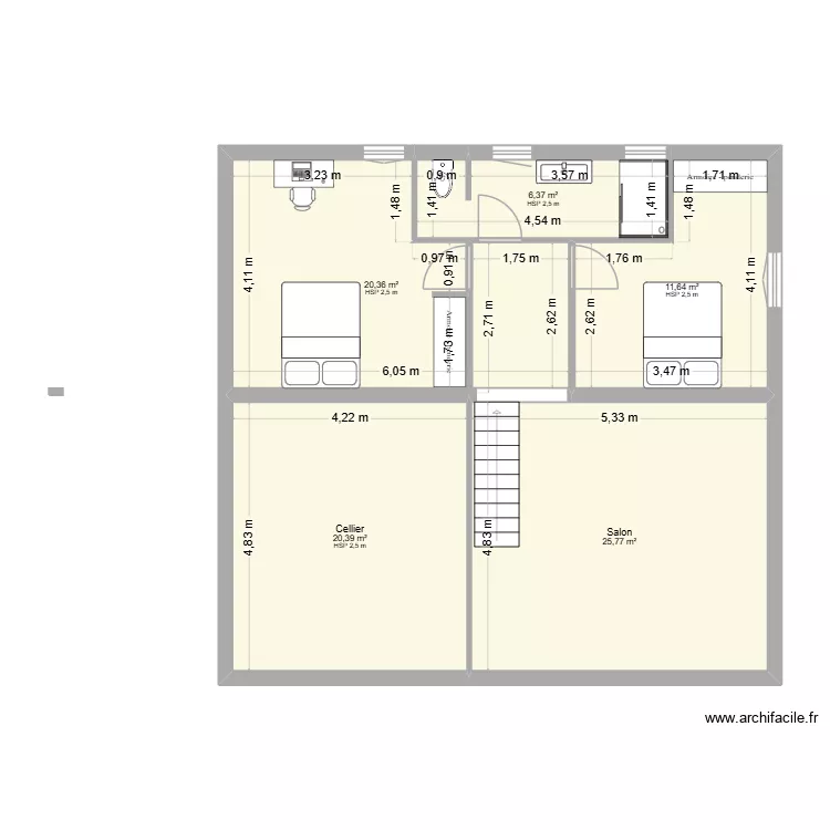 PROJET PHASE 2 LACROIX ETA V3. Plan de 5 et 85 m² PROJET PHASE 2 LACROIX ETA V3. Plan de 5 et 85 m²