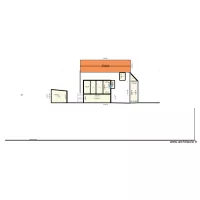 plan de coupe face arrière côté jardin maison délémont