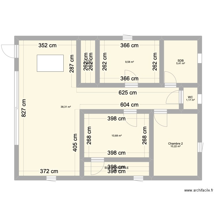 MAISON 90m2 PP. Plan de 8 pièces et 81 m2