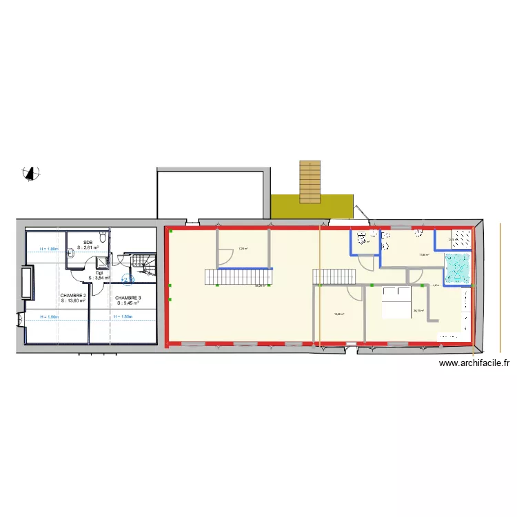 haut réel. Plan de 7 et 124 m² haut réel. Plan de 7 et 124 m²