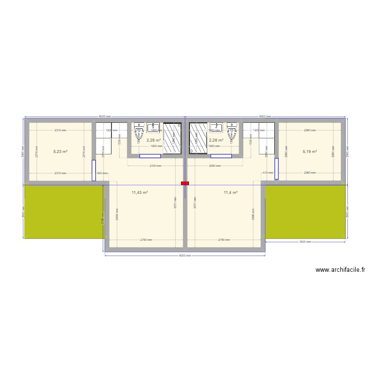 Айгуль 2. Plan de 8 pièces et 48 m2