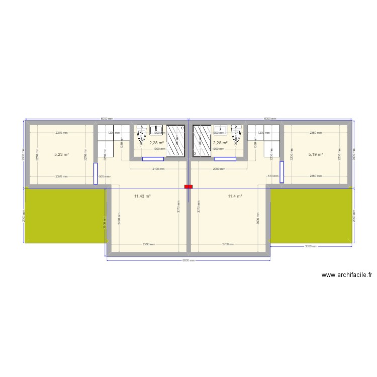 Лиля Переславль 222. Plan de 8 pièces et 62 m2