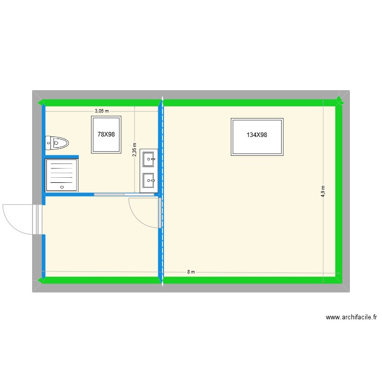 RONCERAY 1. Plan de 7 pièces et 35 m2