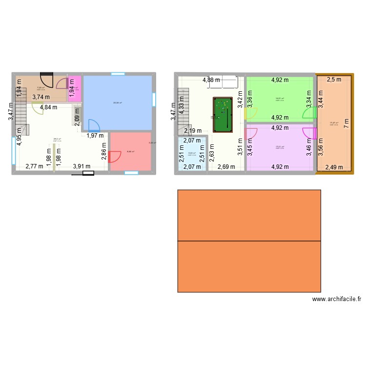 Certeju 1. Plan de 11 pièces et 152 m2