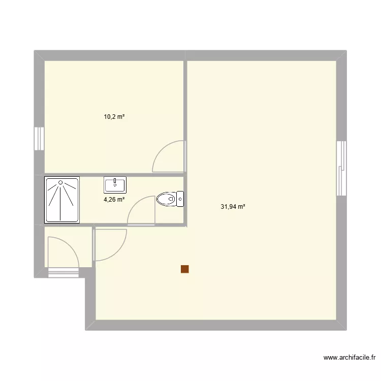 Titappart. Plan de 3 et 46 m² Titappart. Plan de 3 et 46 m²