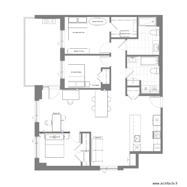 Appart Coloc 610 approuvé par Gabie. Plan de 0 pièce et 0 m2